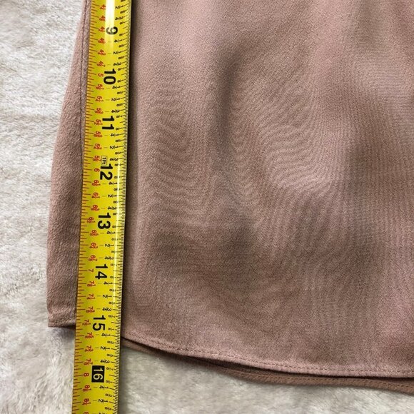 ARITZIA Wilfred Free Juliger Mocha Short Sleeve, Crepe Blouse Size XXSmall - Picture 8 of 10